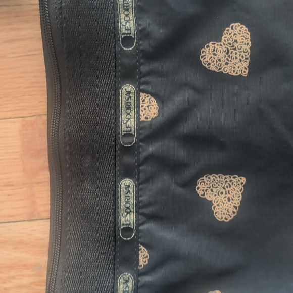 LeSportsac Black Tote Bag with Gold Heart Accents - Picture 2 of 5